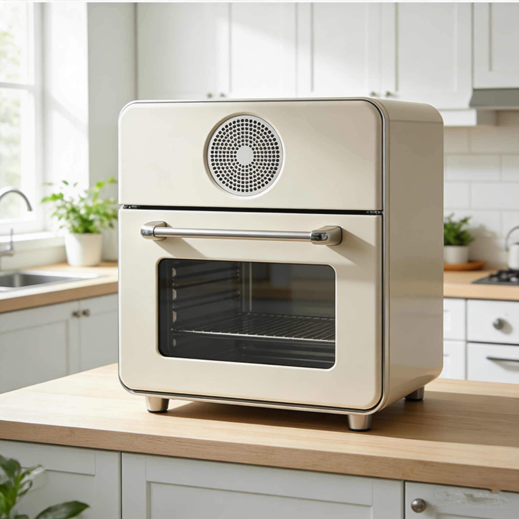 Smart Multi-Functional Electric Oven with 360° Hot Air Circulation, Precise Temperature Control, Steam Cooking & Easy-Clean Liner, All-in-One Solution for Healthy Home Baking & Grilling, Beginner-Friendly.🍳