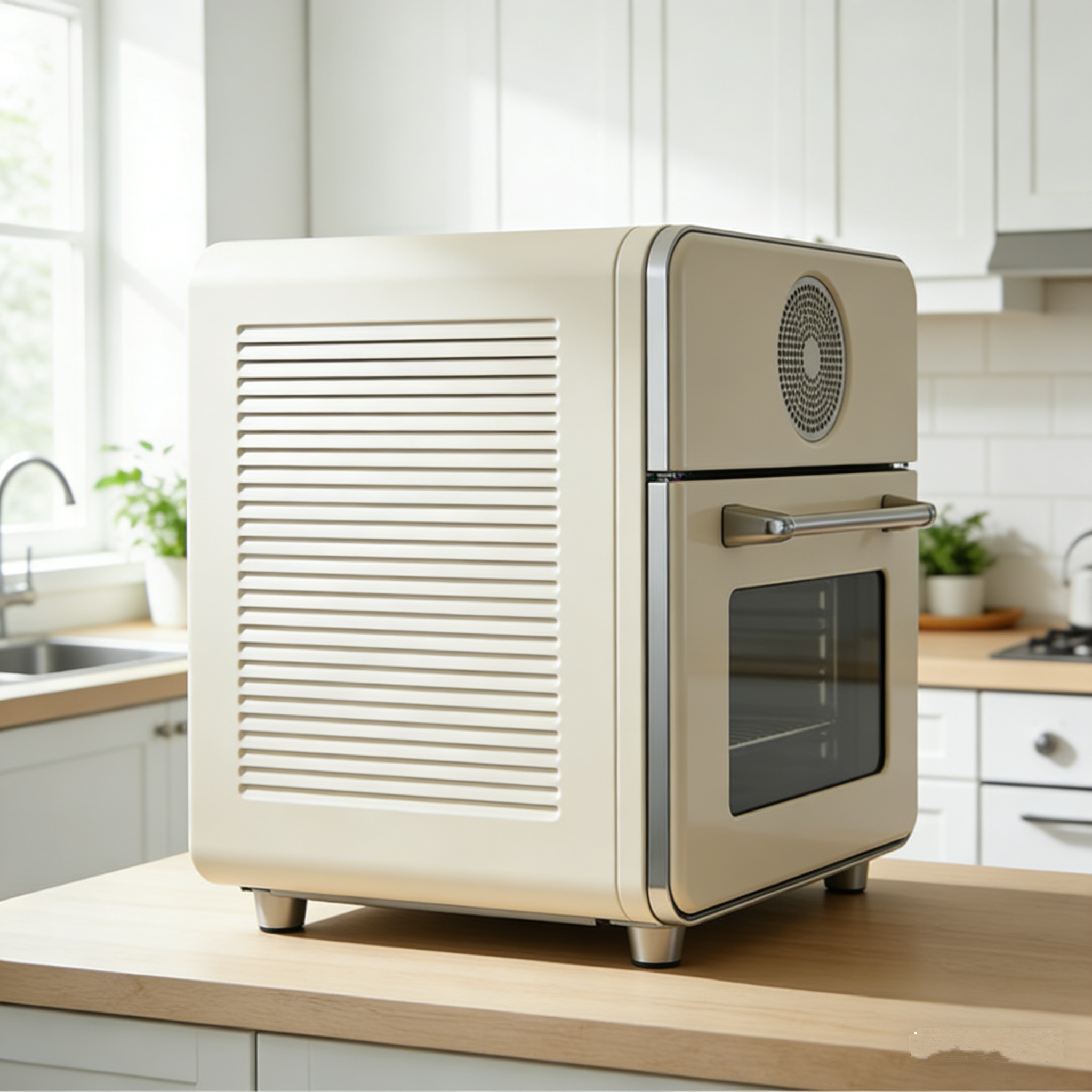 Smart Multi-Functional Electric Oven with 360° Hot Air Circulation, Precise Temperature Control, Steam Cooking & Easy-Clean Liner, All-in-One Solution for Healthy Home Baking & Grilling, Beginner-Friendly.🍳