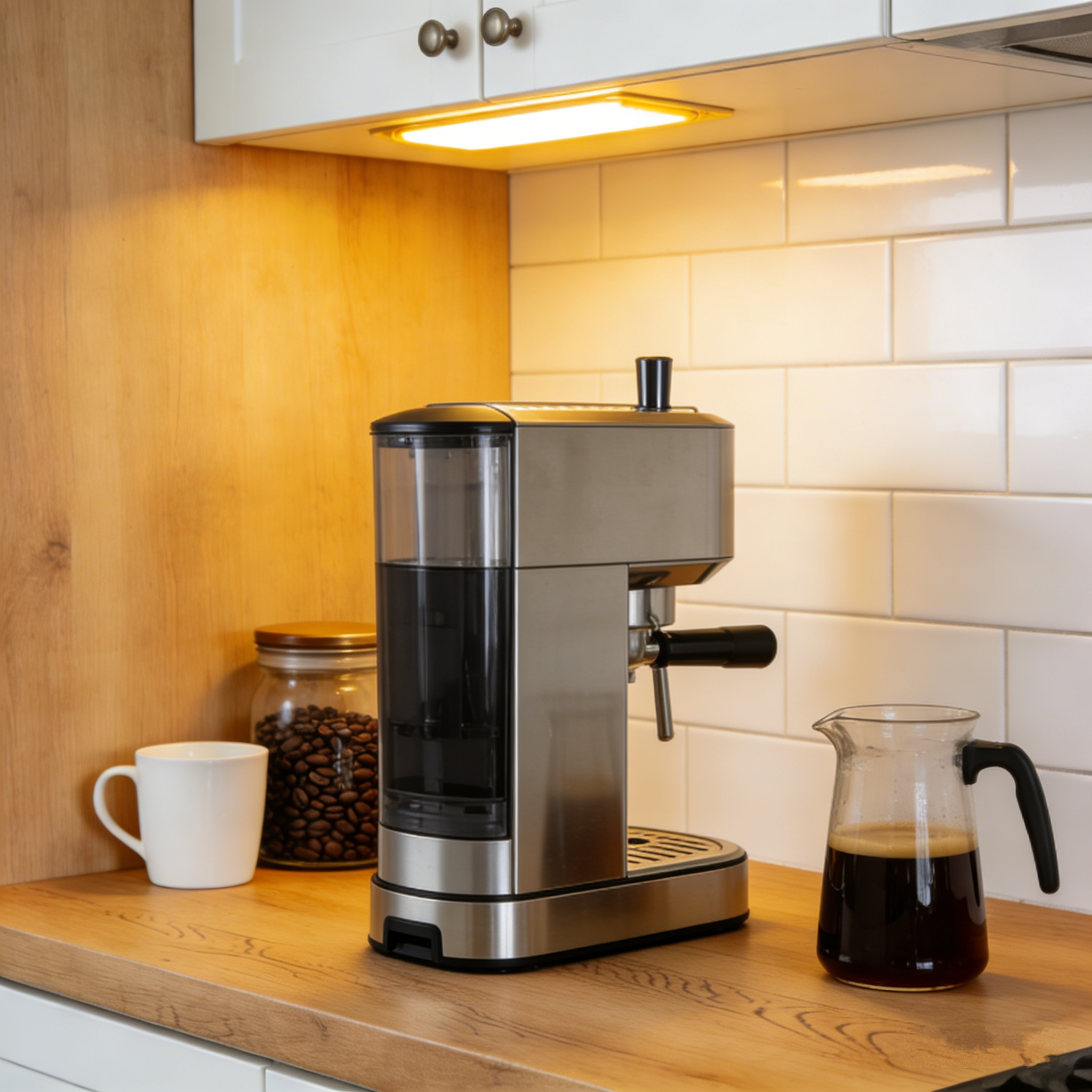 Smart Household Coffee Maker with One-Touch Extraction, Adjustable Strength, Removable Brewing Head, Easy to Clean, Quiet & Energy-Saving, Freshly Ground & Brewed, Suitable for Home & Office, Beginner-Friendly.☕
