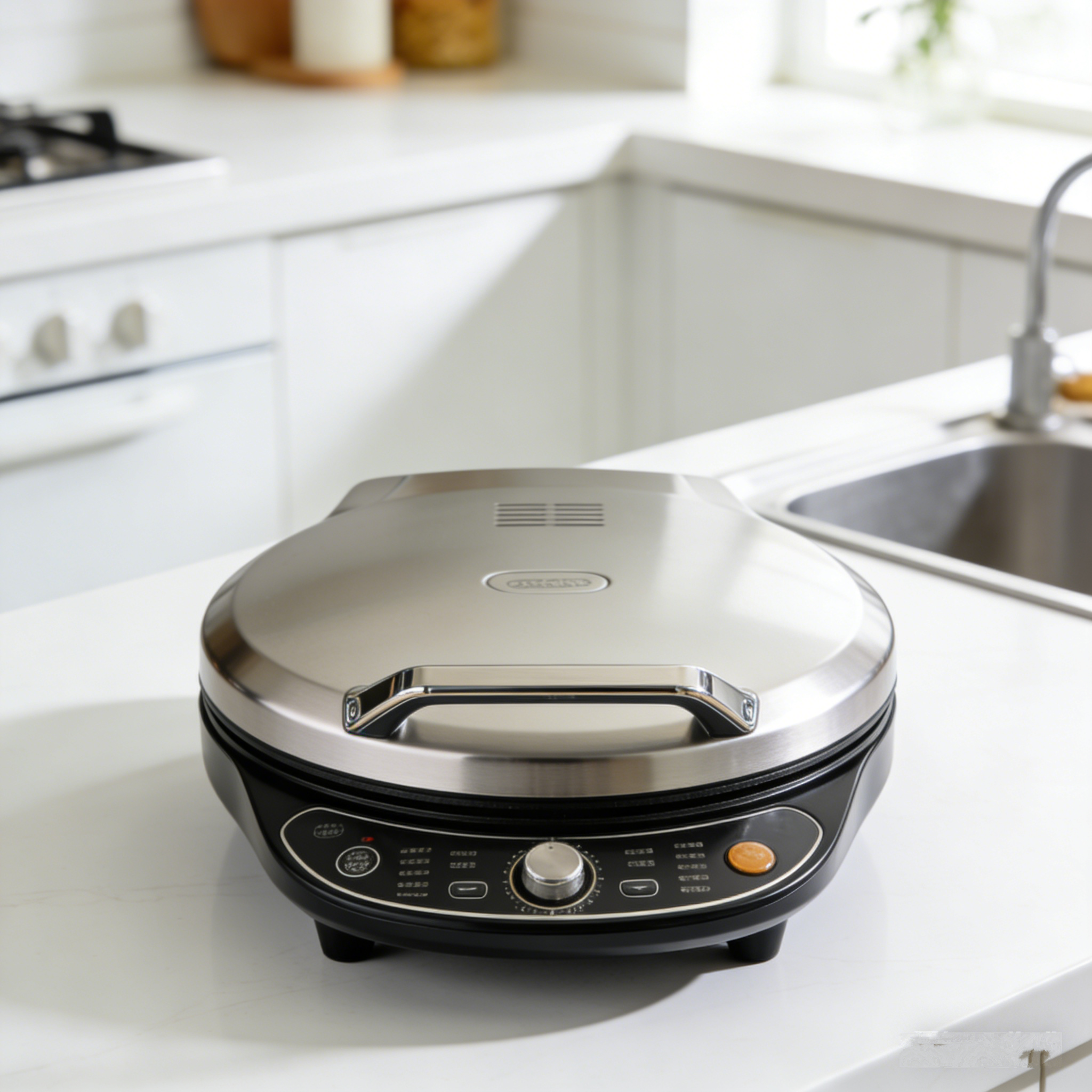 Dual-Sided Non-Stick Electric Pancake Maker – Fast Heating, Temperature Adjustable, Compact Design for Breakfast, Snacks & Daily Home Cooking. 🌿
