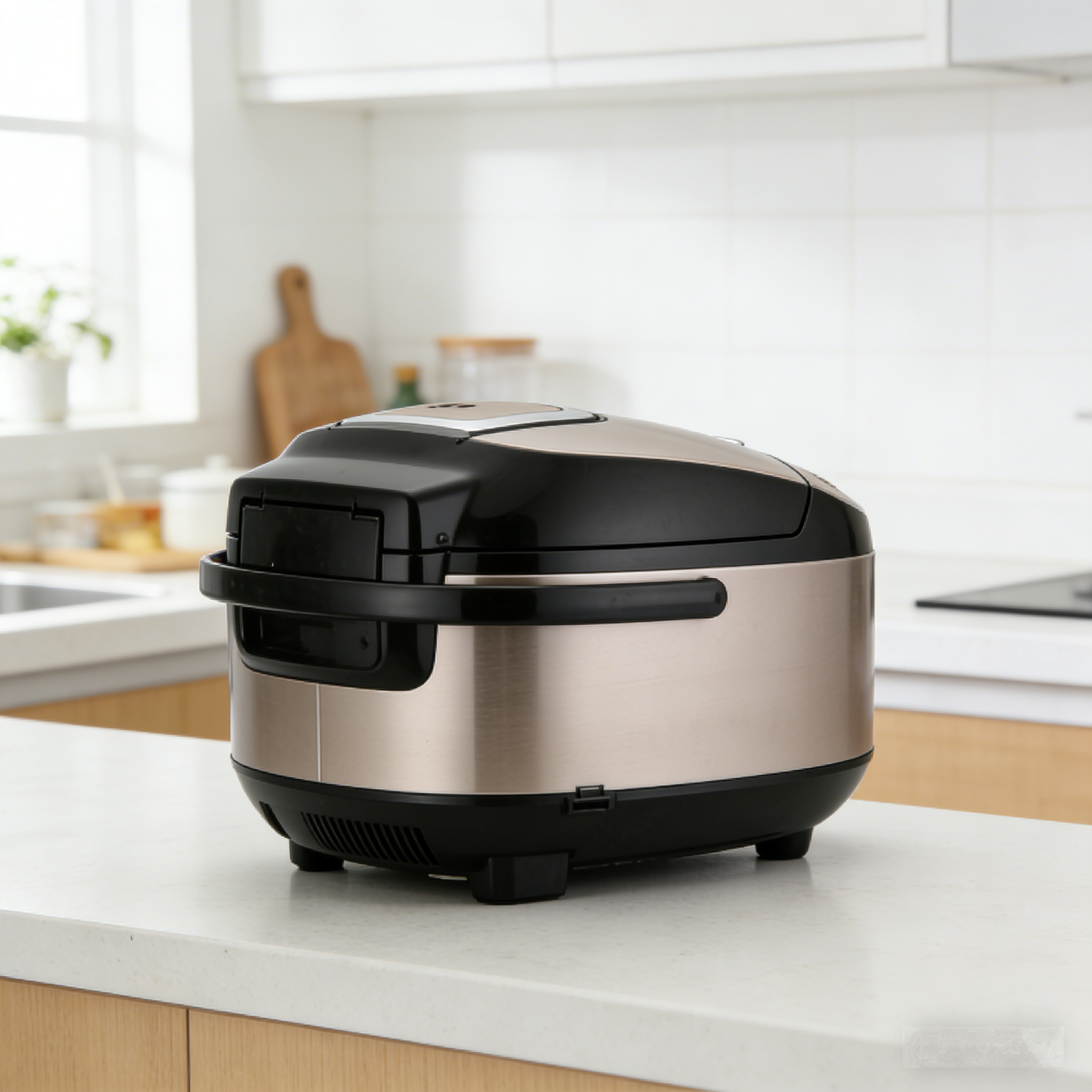 5L Large Capacity Intelligent Rice Cooker with 3D Surround Heating, Non-Stick Inner Pot, Timer & Keep-Warm Function, Perfect for Steamed Rice & Grains, Anti-Overflow & Easy to Clean.🍚